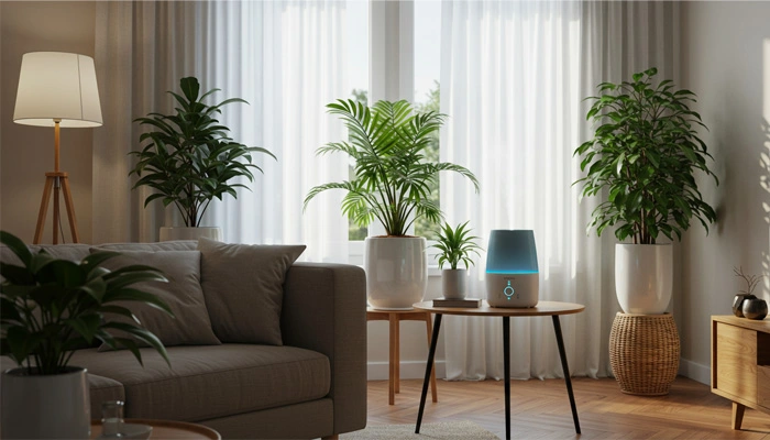 Ambiente ideal para plantas raras com luz indireta e umidade controlada.