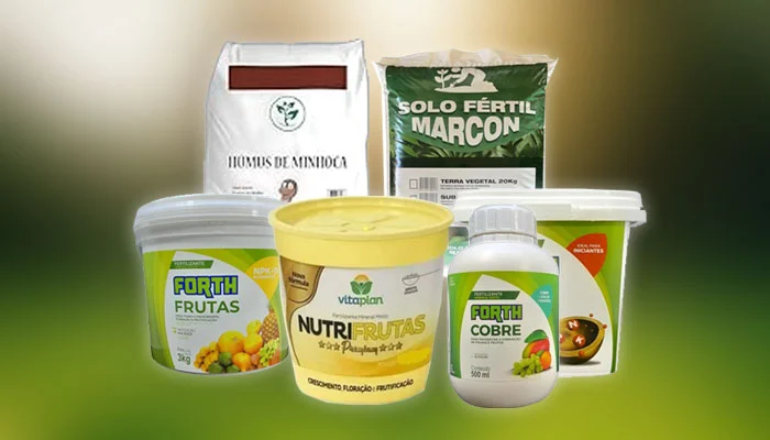 Jardim exuberante com plantas saudáveis e fertilizantes visíveis, representando os melhores fertilizantes para plantas