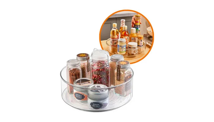 Organizador giratório Ela Decora para temperos na organização da cozinha