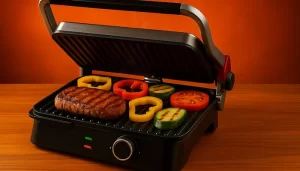 Melhor grill 2025 em uso, grelhando carnes e vegetais para churrasco perfeito